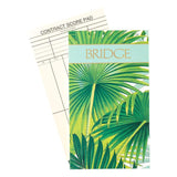 Caspari Palm Fronds Large Type Bridge Gift Set - 2 Playing Card Decks & 2 Score Pads GS144J