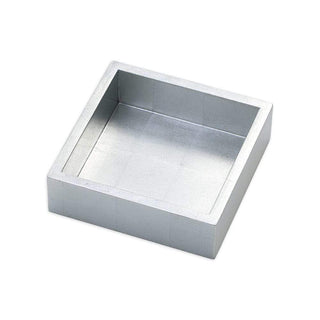 Caspari Lacquer Cocktail Napkin Holder in Silver - 1 Each HC11