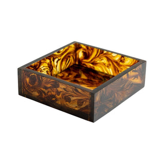 Caspari Tortoiseshell Resin Cocktail Napkin Holder - 1 Each HC205