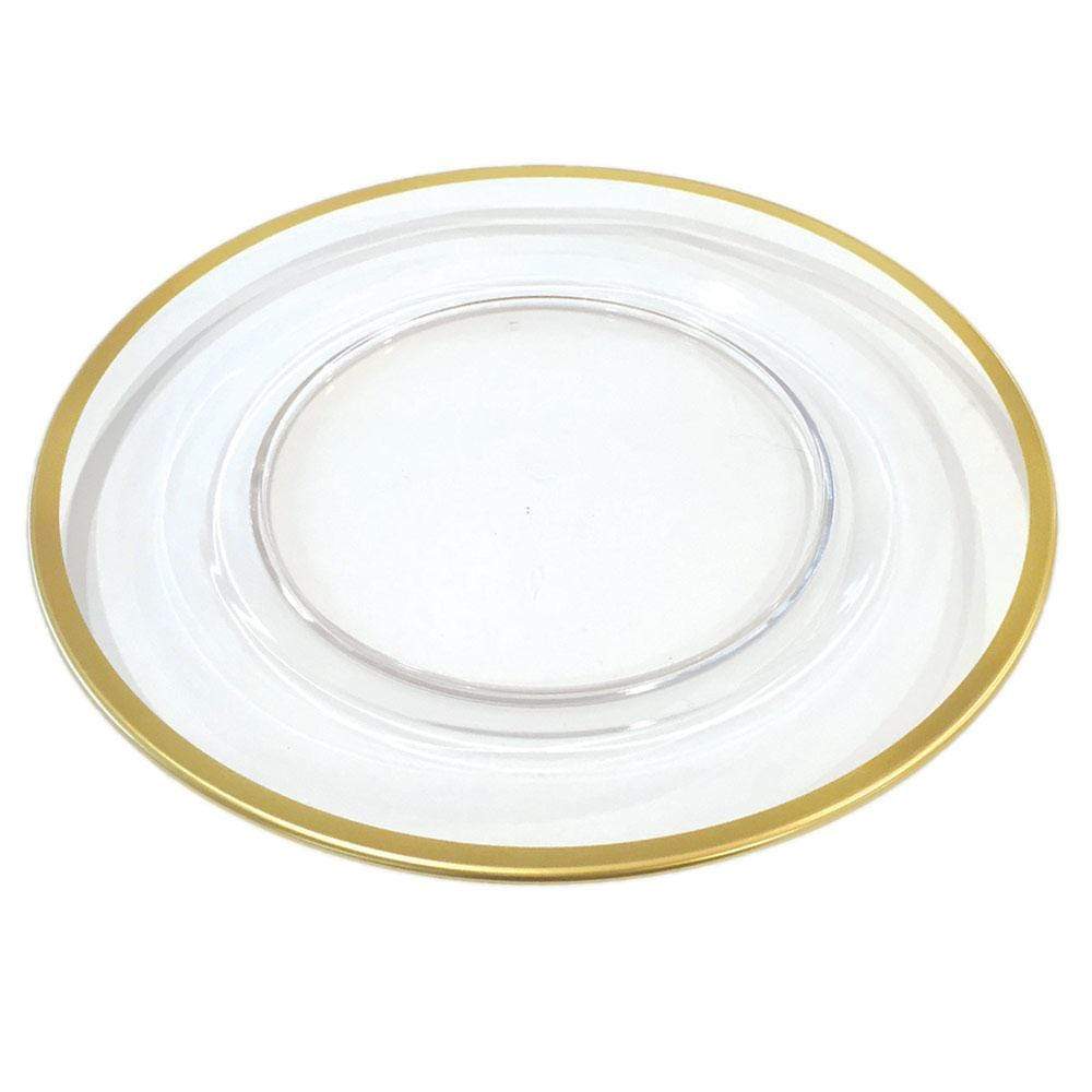 Gold Rim Glass Table Chargers Clear Glass With Gold Rim Charger