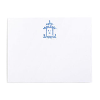 Personalization by Caspari Pagoda Toile Personalized Single Initial Correspondence Cards HGC556BLUE_CARD