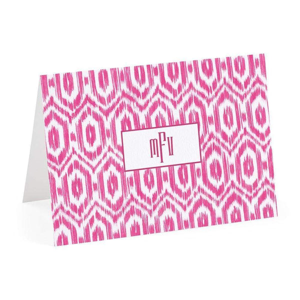 Personalization by Caspari Amala Ikat Personalized Monogram Folded Note  Cards – Caspari
