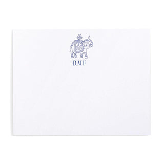Personalization by Caspari Royal Elephant Personalized Monogram Correspondence Cards HGC615BLUE_CARD
