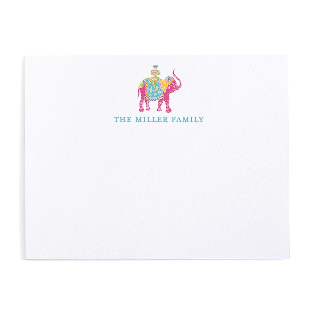 caspari Royal Elephant Personalized Correspondence Cards