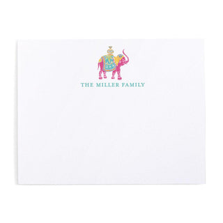 Personalization by Caspari Royal Elephant Personalized Correspondence Cards HGC615MULTI_CARD