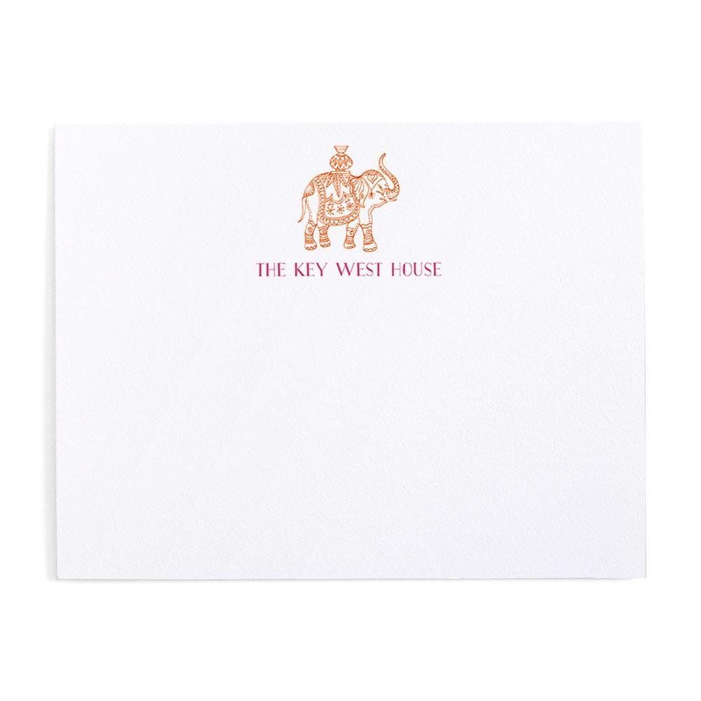 caspari Royal Elephant Personalized Correspondence Cards