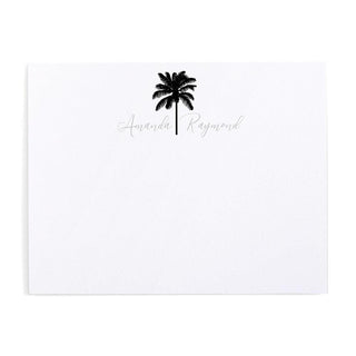 Personalization by Caspari Palm Tree Personalized Correspondence Cards HGC760BLACK_CARD