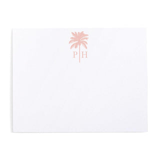 Personalization by Caspari Palm Tree Personalized Monogram Correspondence Cards HGC760BLUSH_CARD