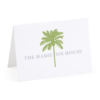 Personalization by Caspari Palm Tree Personalized Folded Note Cards HGC760GREEN_FOLD