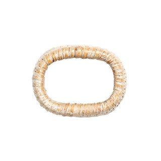 Caspari Rattan Napkin Ring in White Natural - 1 Each HN01W