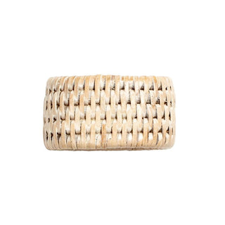 Caspari Rattan Napkin Ring in White Natural - 1 Each HN01W