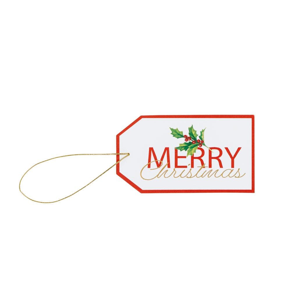 caspari Merry Christmas Classic Gift Tags - 4 Per Package