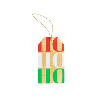 Caspari Ho Ho Ho Classic Foil Gift Tags - 4 Per Package HT051