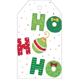 Caspari Ho Ho HO Gift Hang Tags - 4 Per Package HT058