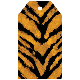 Caspari Wild Kingdom Ochre & Black Gift Tags - 4 Per Package HT10051