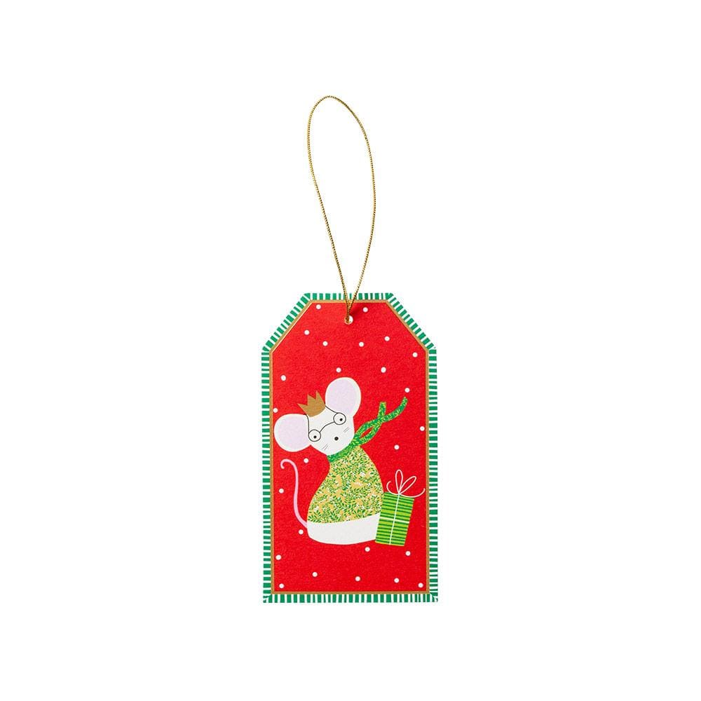 Caspari Merry Christmas Classic Gift Tags - 4 per Package