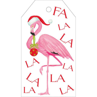Caspari Christmas Flamingos Gift Hang Tags - 4 Per Package HT9805