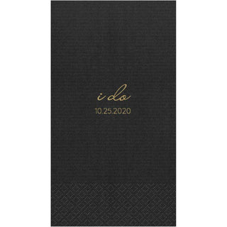 Personalization by Caspari I Do Wedding Date Personalized Guest Towel Napkins IDOGUEST