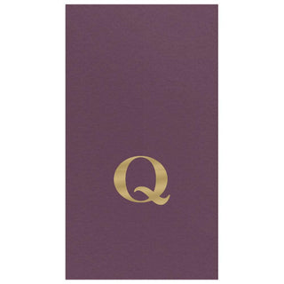 Personalization by Caspari Personalized Single Initial Paper Linen Guest Towel Napkins INITIAL_PL_GUEST