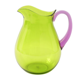 Caspari Acrylic Pitcher in Green with Amethyst Handle - 1 Each JUG002