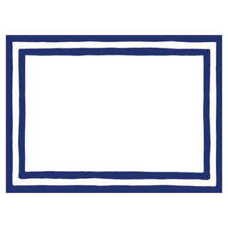 Caspari Border Stripe Self-Adhesive Labels in Blue - 12 Per Package LTAG013