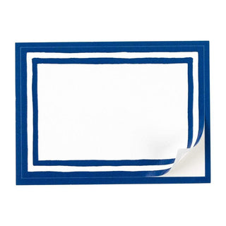 Caspari Border Stripe Self-Adhesive Labels in Blue - 12 Per Package LTAG013