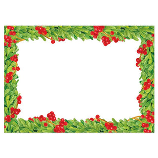 Caspari Boxwood with Berries Self-Adhesive Labels - 12 Per Package LTAG110