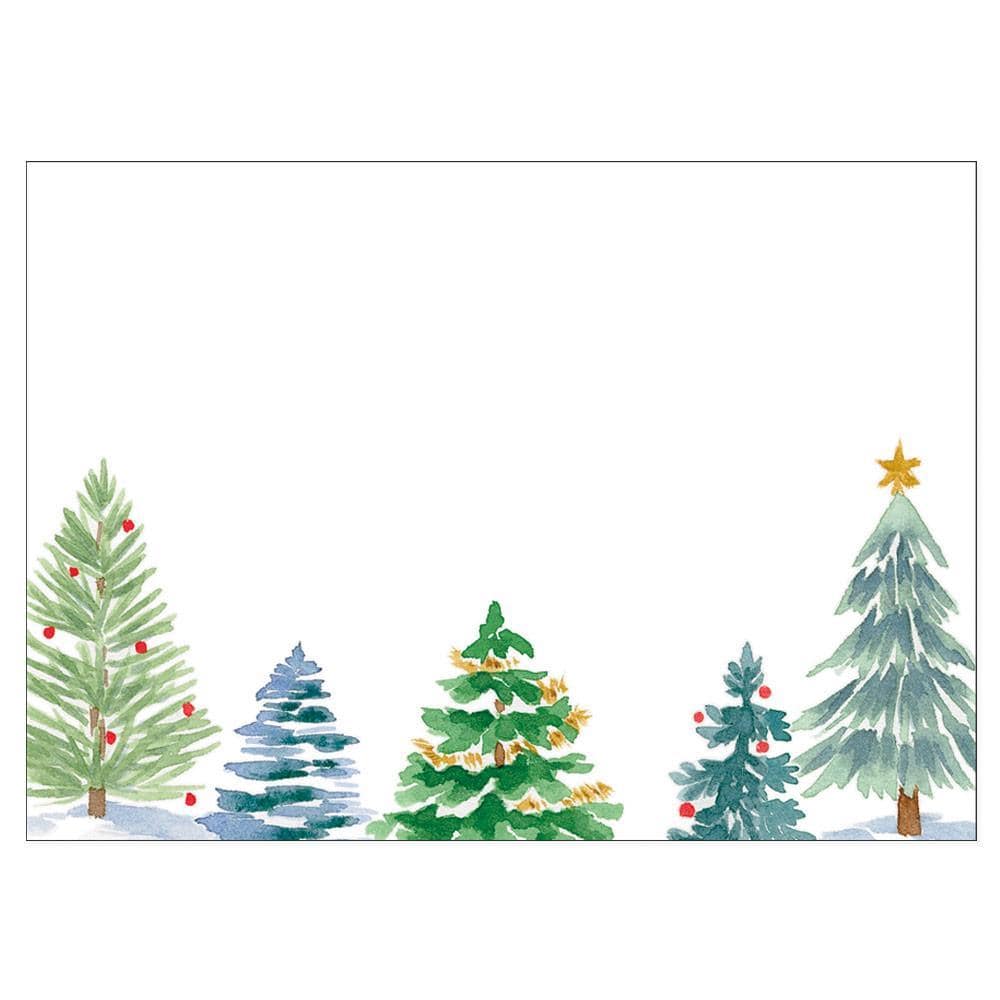 Caspari Christmas Trees Self-Adhesive Labels - 12 per Package