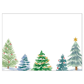 Caspari Christmas Trees Self-Adhesive Labels - 12 Per Package LTAG112