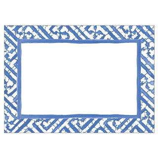 Caspari Fretwork Self-Adhesive Labels in Blue - 12 Per Package LTAG115