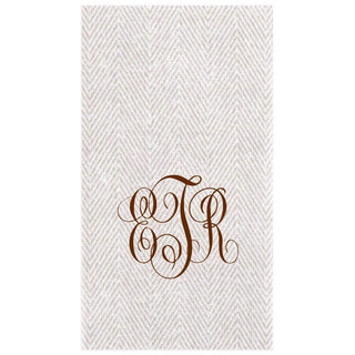 Personalization by Caspari Monogram Personalized Jute Guest Towel Napkins MONOGUEST-JUTE