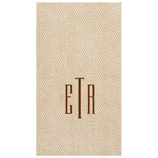 Personalization by Caspari Monogram Personalized Jute Guest Towel Napkins MONOGUEST-JUTE