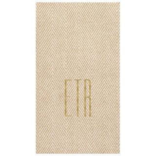 Personalization by Caspari Monogram Personalized Jute Guest Towel Napkins MONOGUEST-JUTE