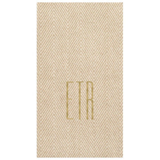 Personalization by Caspari Monogram Personalized Jute Guest Towel Napkins MONOGUEST-JUTE