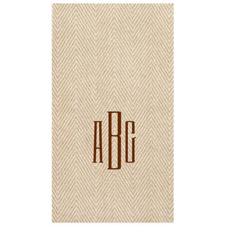 Personalization by Caspari Personalized Monogram Jute Guest Towel Napkins MONOGUEST-JUTE