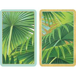 Caspari Palm Fronds Large Type Playing Cards - 2 Decks Included PC144J