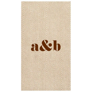 Personalization by Caspari Personalized Double Initial Jute Guest Towel Napkins PG_2INITIAL_GUEST_JUTE