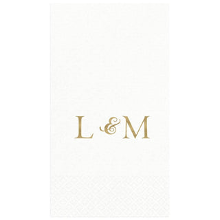 Personalization by Caspari Personalized Double Initial Guest Towel Napkins PG_2INITIAL_GUEST