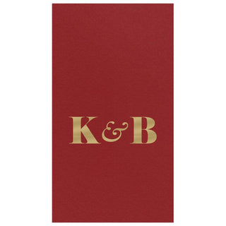 Personalization by Caspari Personalized Double Initial Paper Linen Guest Towel Napkins PG_2INITIAL_PL_GUEST