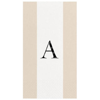 Personalization by Caspari Personalized Single Initial Bandol Stripe Guest Towel Napkins PG_INITIAL_BANDOL_GUEST