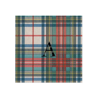 Personalization by Caspari Personalized Single Dress Stewart Tartan Cocktail Napkins PG_INITIAL_DSTARTAN_COCKTAIL