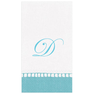 Personalization by Caspari Personalized Single Initial Linen Border Guest Towel Napkins PG_INITIAL_LINBORDER_GUEST