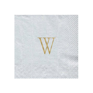 Personalization by Caspari Personalized Single Initial Moiré Cocktail Napkins PG_INITIAL_MOIRE_COCKTAIL