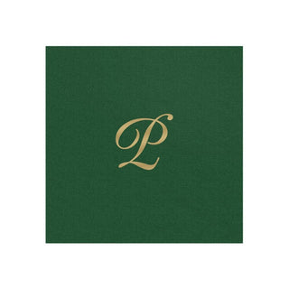Personalization by Caspari Personalized Single initial Paper Linen Cocktail Napkins PG_INITIAL_PL_COCKTAIL