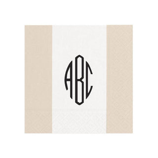 Personalization by Caspari Personalized Monogram Bandol Stripe Cocktail Napkins PG_MONO_BANDOL_COCKTAIL