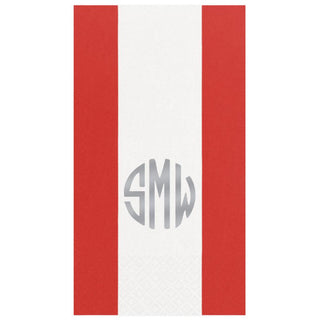 Personalization by Caspari Personalized Monogram Bandol Stripe Guest Towel Napkins PG_MONO_BANDOL_GUEST