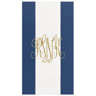 Personalization by Caspari Personalized Monogram Bandol Stripe Guest Towel Napkins PG_MONO_BANDOL_GUEST