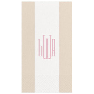 Personalization by Caspari Personalized Monogram Bandol Stripe Guest Towel Napkins PG_MONO_BANDOL_GUEST