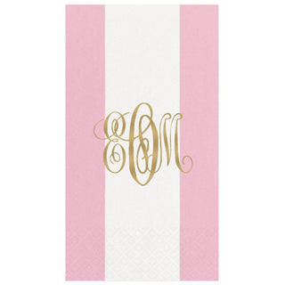 Personalization by Caspari Personalized Monogram Bandol Stripe Guest Towel Napkins PG_MONO_BANDOL_GUEST