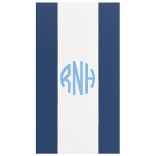 Personalization by Caspari Personalized Monogram Bandol Stripe Guest Towel Napkins PG_MONO_BANDOL_GUEST